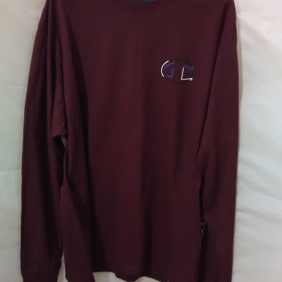 Champion Men's Classic Jersey Long Sleeve Pullover Swea Color Dark Berry… - Picture 3 of 4